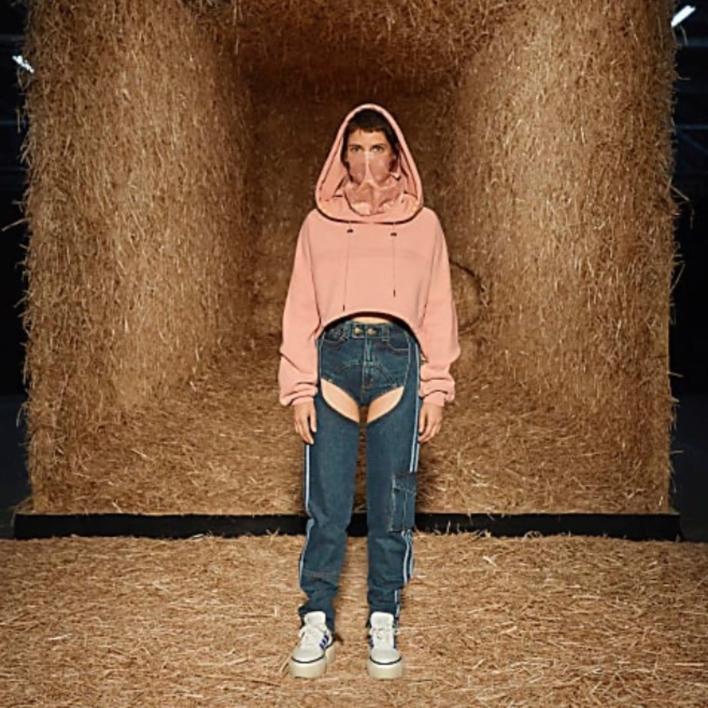 Ivy Park Rodeo Hooded Shrug Sz S Blush